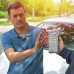 Driver due to being subject to test for alcohol content with use of breathalyzer